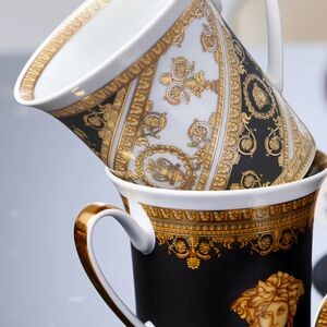 Versace Collection Black and Gold Mug Set